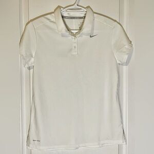 Nike Golf Girl White Dri-Fit Polo Shirt, Size XL